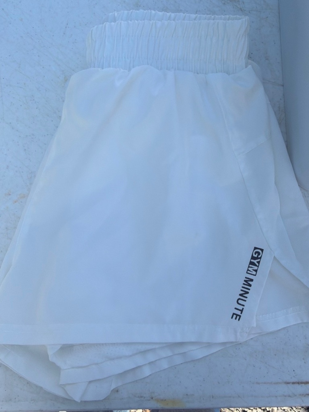 WOMENS WHITE ATHLETIC SHORTS